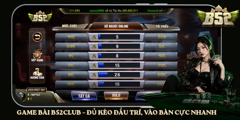 Game Bài B52club – Đủ Kèo Đấu Trí, Vào Bàn Cực Nhanh