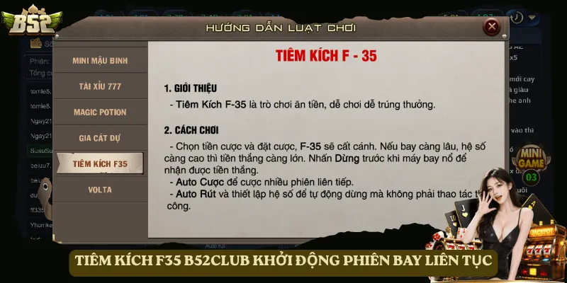 Tiêm Kích F35 B52club khởi động phiên bay liên tục